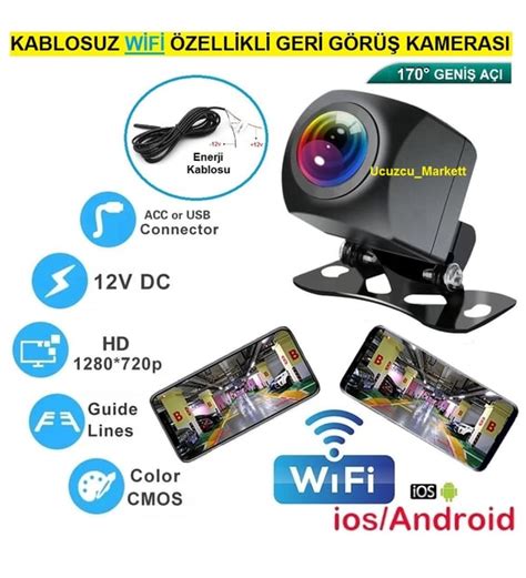 Karavan Için Kablosuz Geri Görüş Kamerası Cep Telefon ve Tabletin Wifi