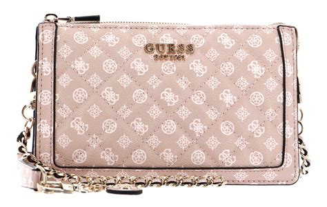 Guess Cross Body Bag Abey Multi Compartment Xbody Light Rose Logo Buy