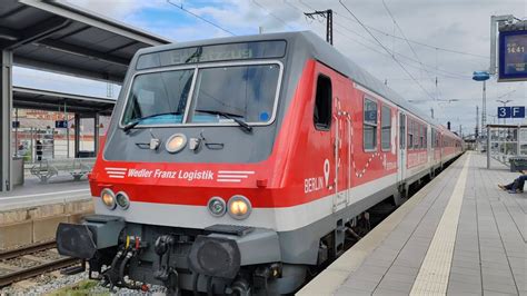 Beautiful DB Replacement Train With A Double Decker Wagon Rheincargo