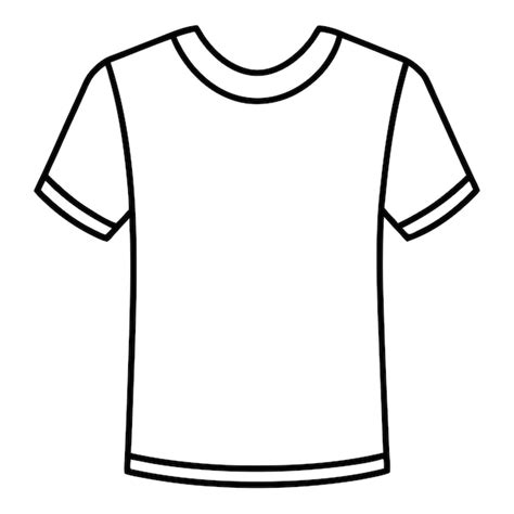 Premium Vector T Shirt Outline Coloring Book Page Line Art