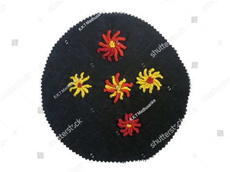 Sample Single Cast On Flower Stitches Of Brazilian Hand Embroidery