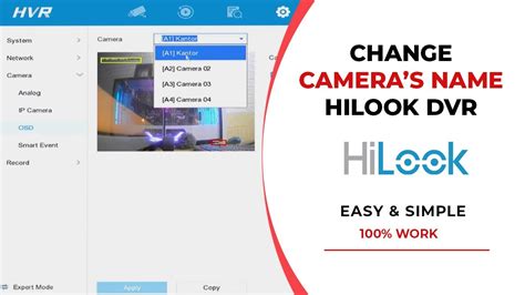 How To Rename The Cameras On Hilook Dvr Youtube