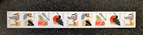 2015USA 4995 4998 Postcard Rate Coastal Birds PNC Coil Strip Of 9