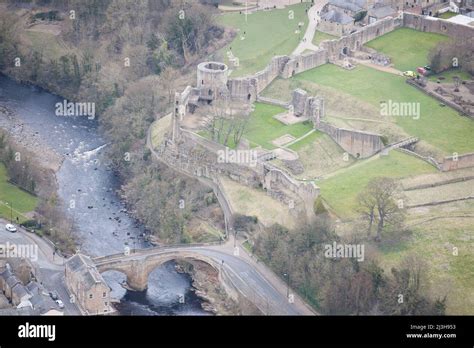 Barnard Castle and Barnard Castle Bridge, County Durham, 2016 Stock ...