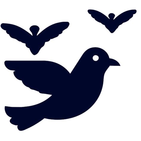 Premium Vector Flying Dove Silhouettes Isolated Pigeons Set Love And