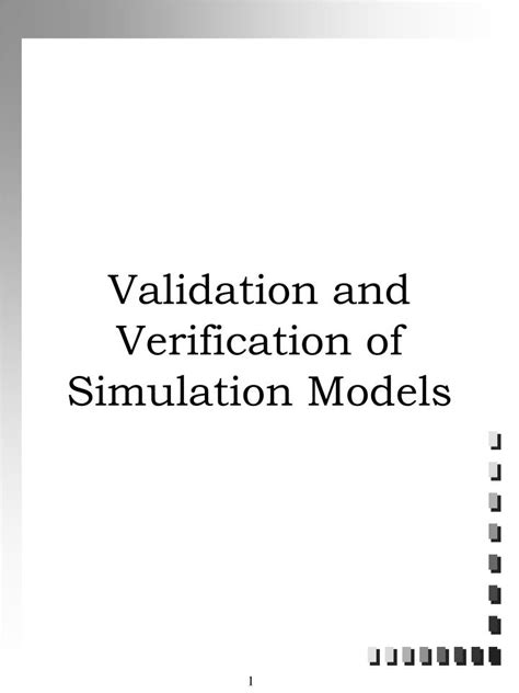 Ppt Validation And Verification Of Simulation Models Powerpoint