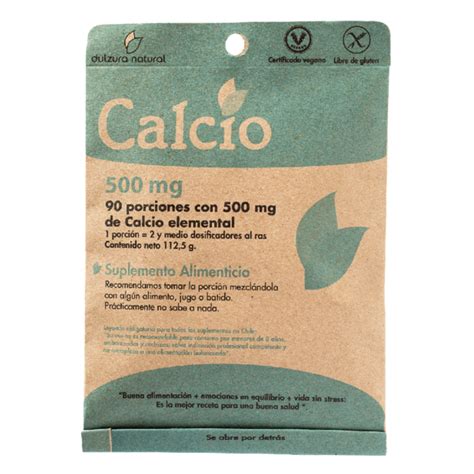 Calcio 500 Mg X 90 Porciones Dulzura Natural Farmacias Knop