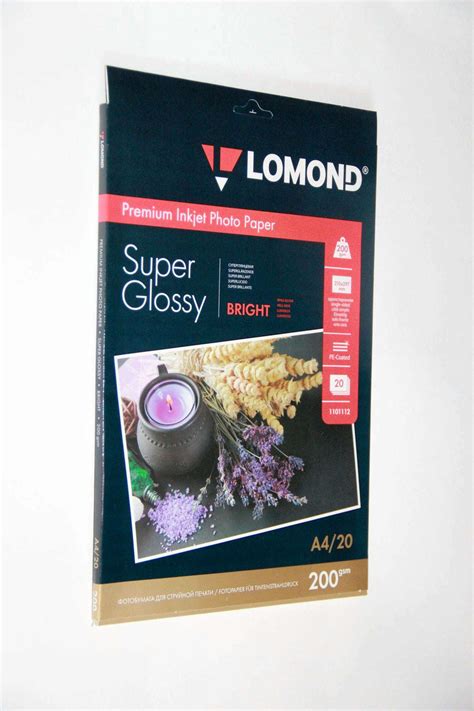 Фотобумага LOMOND суперглянцевая ярко-белая (Super Glossy Bright ...