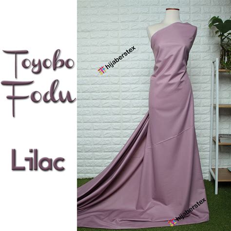 Jual 1 2 Meter Kain TOYOBO FODU Lilac Ecer Warna Shopee Indonesia