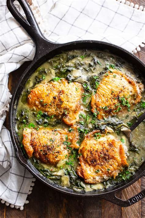 One Skillet Spinach Artichoke Chicken Whole Keto