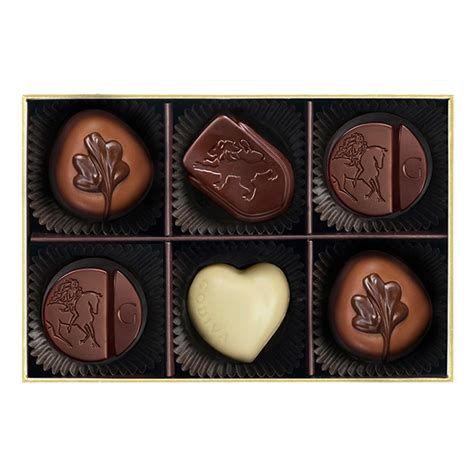 Gold Ballotin 6 Pcs Godiva Chocolate