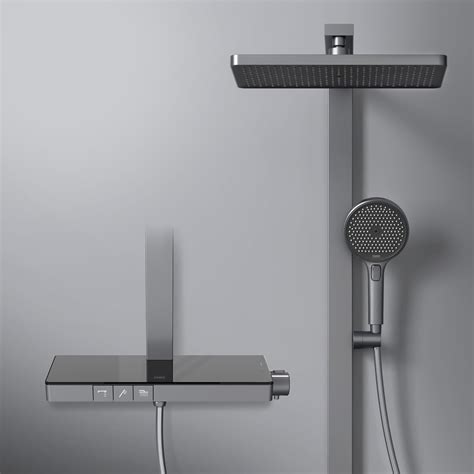 Emke Ensemble De Colonne De Douche Avec Thermostat Avec Plaque