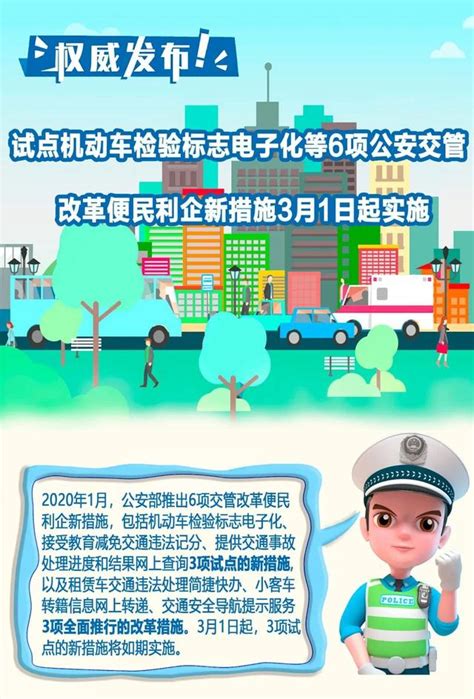 權威發布 試點機動車檢驗標誌電子化等6項公安交管改革便民利企新措施3月1日起實施 每日頭條