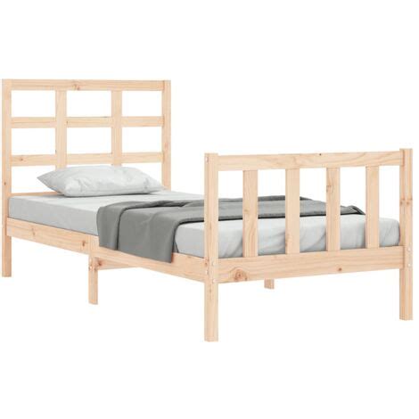 Bed Frame Without Mattress Small Single Solid Wood Pine VidaXL