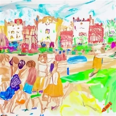 Illustration Of A Healthy Community On Craiyon