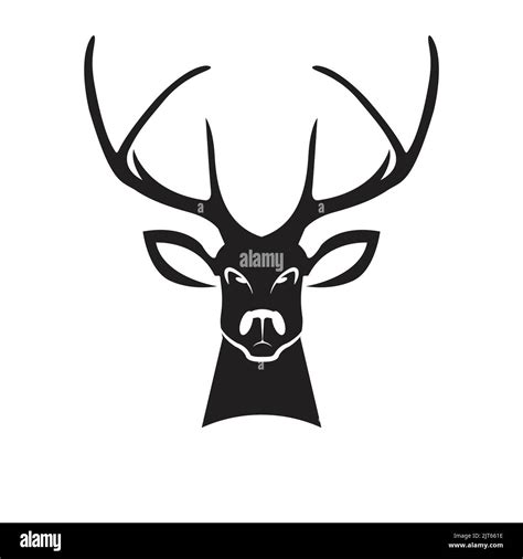 Deer Vector Logo Vector Symbol Of Safari Deer With Horns Stock Vector Image And Art Alamy