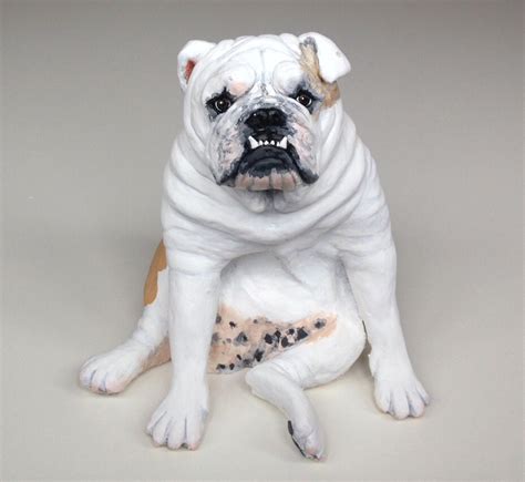 English Bulldog Clay Sculpture Pet Portrait Custom Pet Etsy