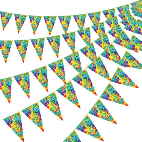 Buy Packs S Tie Dye Pennant Banner Birthday Pennant Bunting