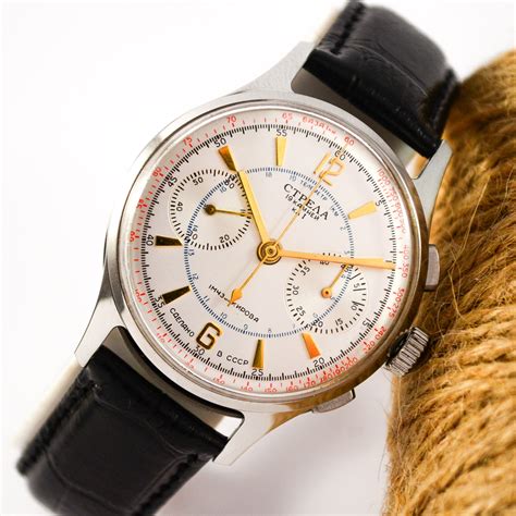 Chronograph Strela Mchz Cal First Moscow Watch Factory Poljot