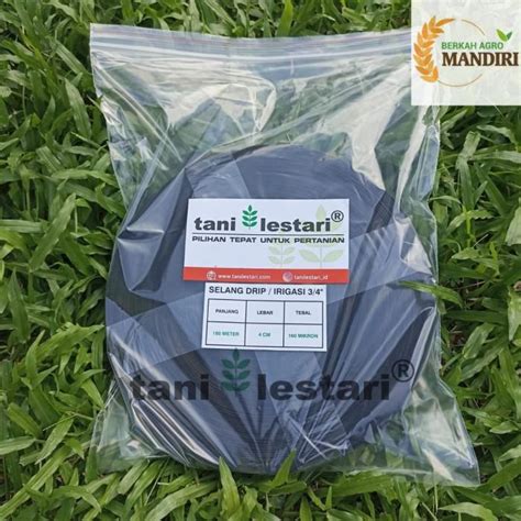 Jual SELANG DRIP IRIGASI 3 4 180 METER 160 MIKRON LEBAR 4 CM TANI