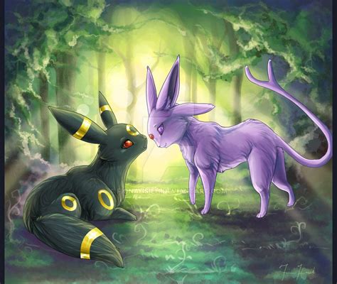 Espeon and Umbreon . commish | Umbreon and espeon, Pokemon umbreon, Pokemon