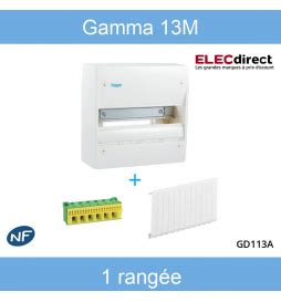 Hager Coffret GAMMA 13 Modules 1 Rangée de 13M Réf GD113A