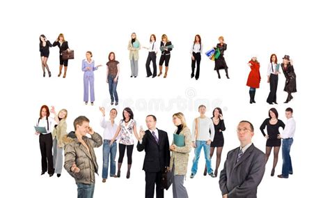 Crowd Of Small Groups And Single People Stock Image - Image: 5209133