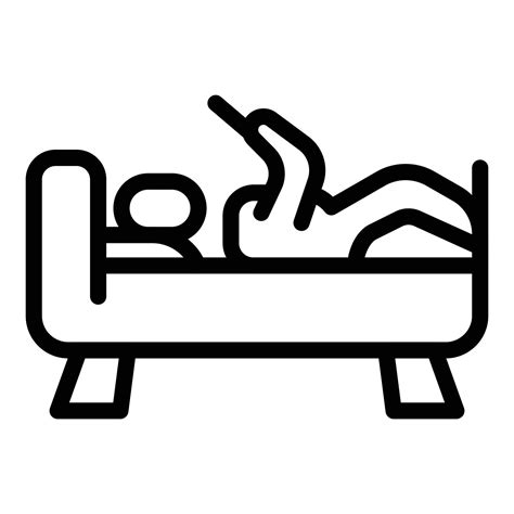 Bed comfort zone icon outline vector. Work cage 15097473 Vector Art at