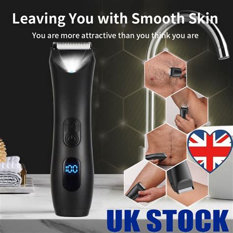 Mens Pubic Hair Trimmer Electric Groin And Body Hair Shaver For Balls