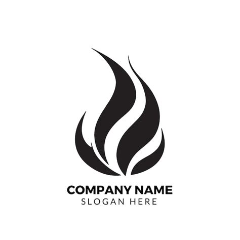 Premium Vector | A black vector logo of flame with white background