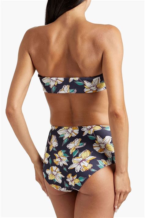 Eberjey Floral Print Ribbed High Rise Bikini Briefs The Outnet