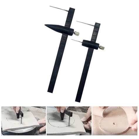 Pottery Tools Pottery Clay Circular Cutter Circular Cutting Tool Plastic Measuring Ruler Caliper