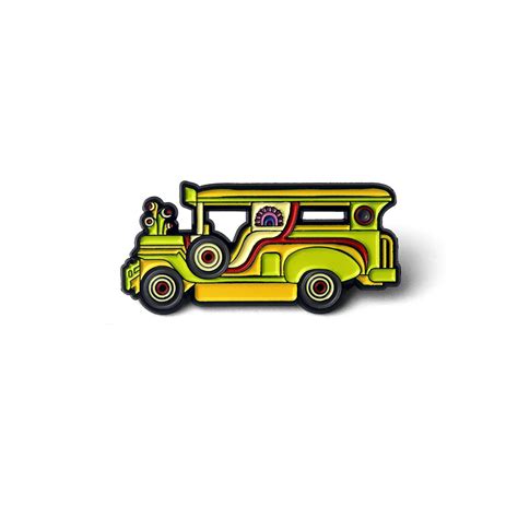 Yellow Jeepney Enamel Pin Illa Manila