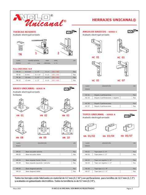 Tuerca Resorte De Unicanal Pdf Metalurgia