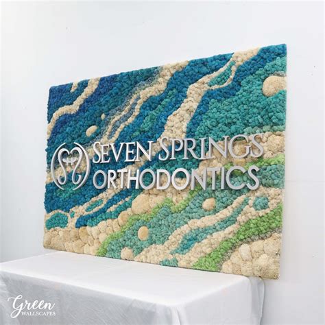 Ocean Waves Logo With Blue And White Moss Green Wallscapes Blog