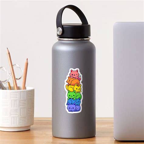 Gay Pride Cat Lgbt Kawaii Cats Pile Cute Anime Rainbow Flag Sticker For Sale By Gardnewerd