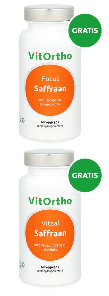 Vitortho Voedingssupplementen Saffraan Focus En Saffraan Vitaal Gratis