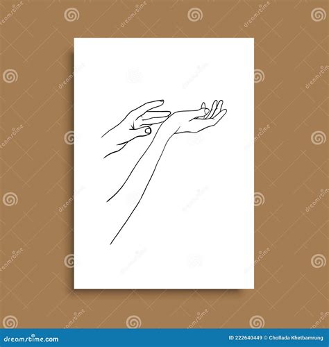 Minimal And Abstract Continuous Line Drawing Of Vector Image Stock