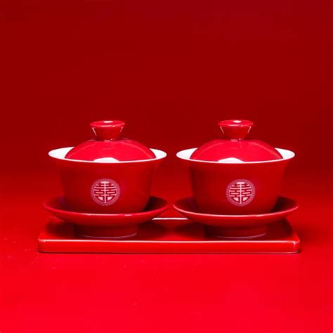 Cover Teacup Wedding Tea Ceremony Cup Set A Pair Of Wedding Modified Tea Ceremony Bowl Red Tea