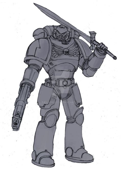 Primaris Space Marine By Taiandmild Space Marine Space Marine Art