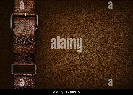 Closeup of a leather texture with a belt buckle Stock Photo - Alamy