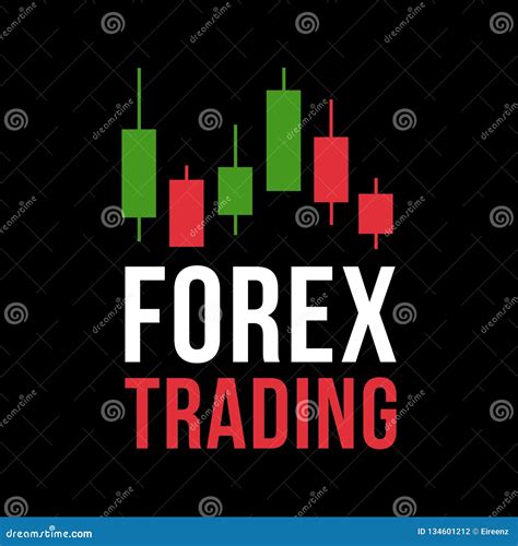 Vector Logo with Candlestick Trading Chart Analyzing in Forex Editorial ...