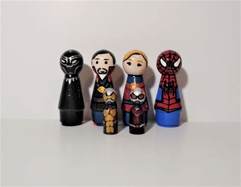 Avengers Extension Series 1 Etsy Doll Sets Peg Dolls Etsy