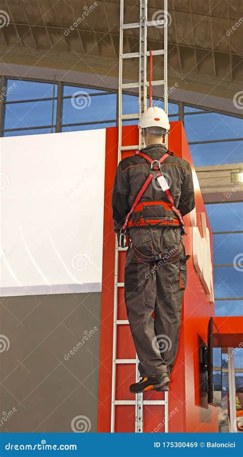 Ladder Safety Harness stock image. Image of safety, climber - 175300469