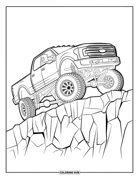 100+ Lifted Truck Coloring Pages for Kids & Adults (Free)