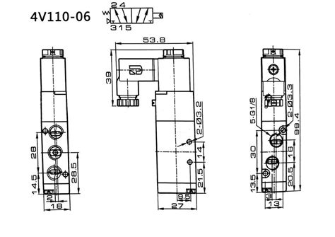 Пневмораспределитель 4V110-06 DC24V купить по низкой цене в интернет ...