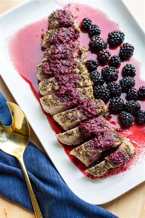 Roasted Pork Tenderloin With Blackberry Sauce Blackberry Babe