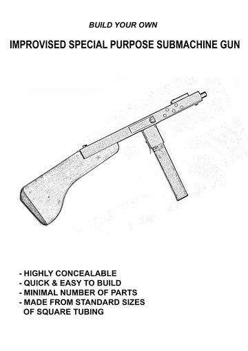 Improvised Special Purpose Submachine Gun Practical Scrap Metal Small