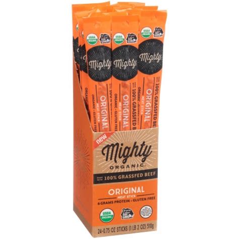 Mighty Organic™ Original Grassfed Beef Meat Sticks 24 Ct 075 Oz