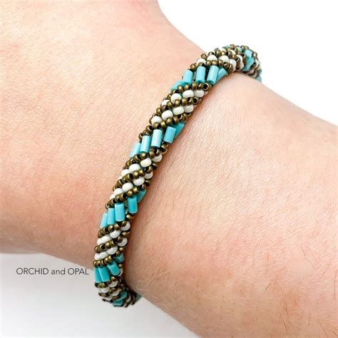 How To Make An Easy Russian Spiral Beaded Bracelet With Bugle And Seed